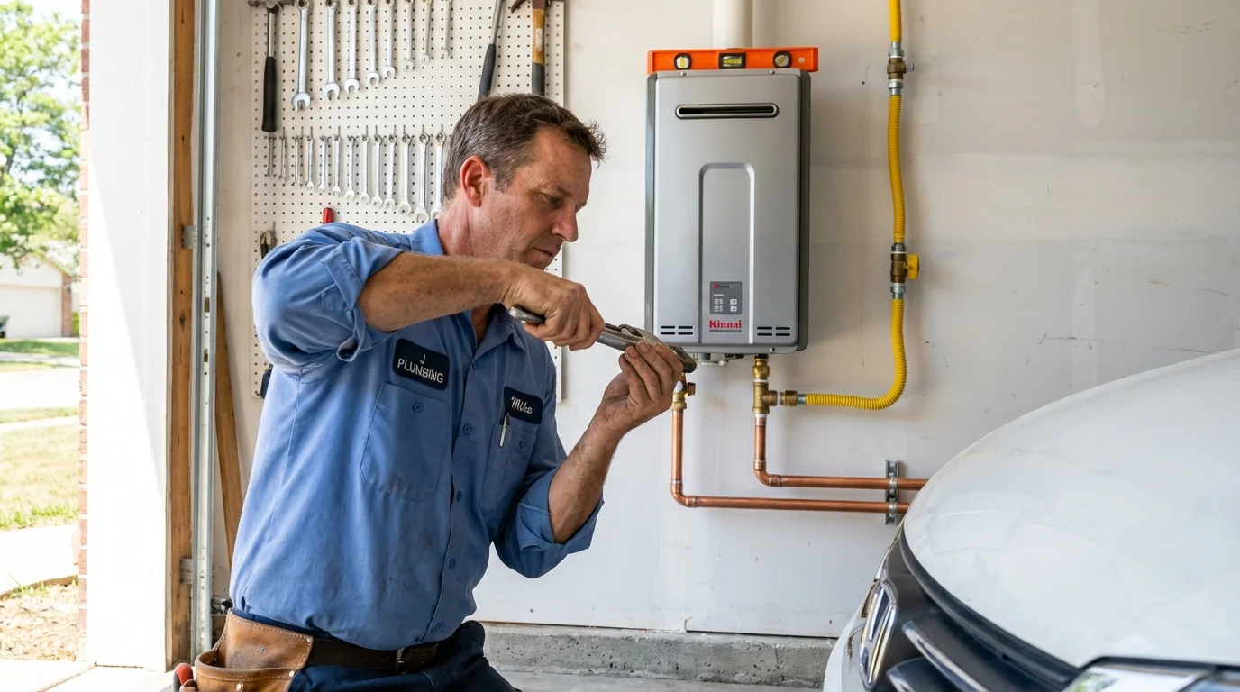 Tankless water heater installation by a Johns Plumbing LLC plumber in Panguitch